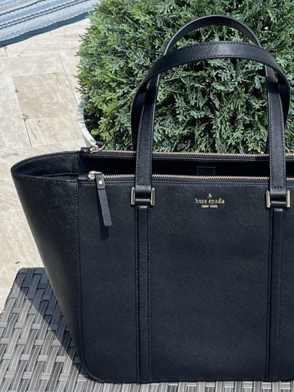 KATE SPADE NEW YORK Newbury Lane Briar Tote Bag Shoulder Purse Black